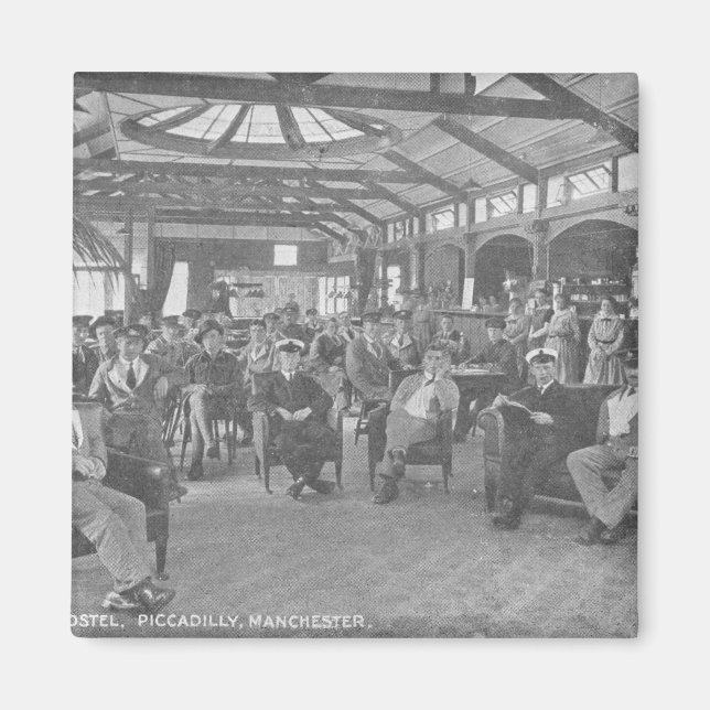 YMCA Hostel, Piccadilly, Manchester, 1910 Magnet (Framsidan)