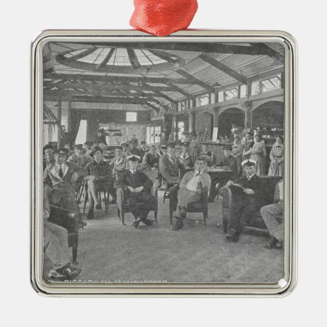 YMCA-vandrarhem, Piccadilly, Manchester, c.1910 Julgransprydnad Metall (Framsidan)