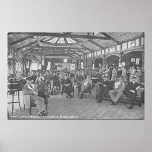 YMCA-vandrarhem, Piccadilly, Manchester, c.1910 Poster