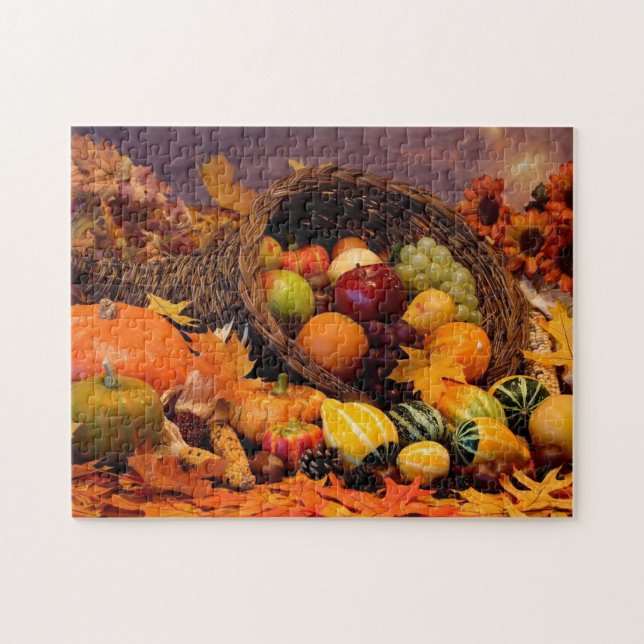 Ymnighetshornthanksgivingpussel Pussel (Horisontell)
