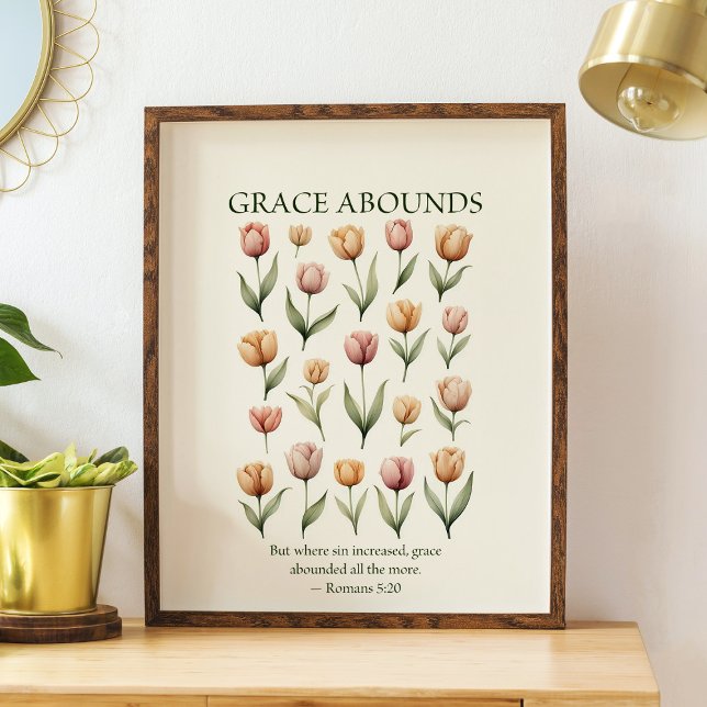Ymnigt med nåd blomster kristen väggkonst  (Skapare uppladdad)
