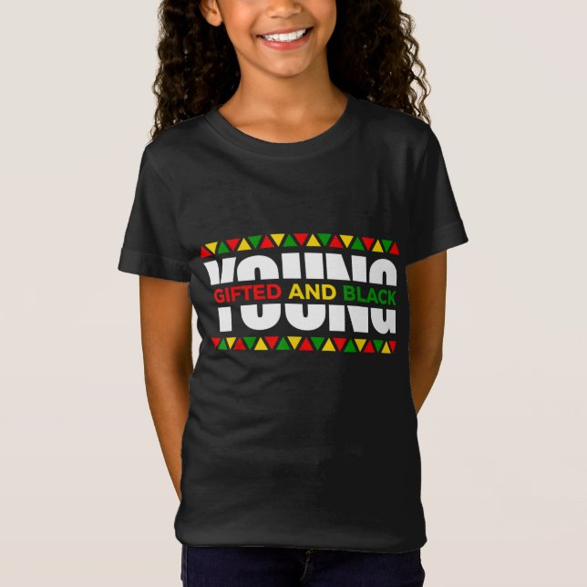Ympad Black4 Black Girl Magic and Black Hans T Shirt (Framsida)
