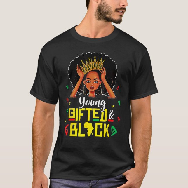 Ympad och Black Girl Funny Melanin Queen Gi T Shirt (Framsida)