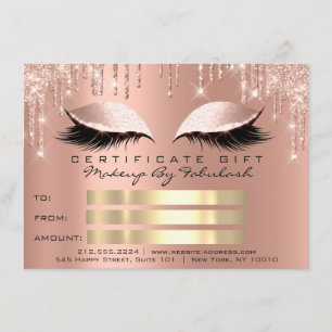 Ympkur av lyxglas Ro Drips Makeup Certificate Gift Inbjudningar
