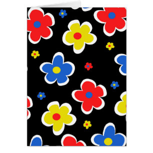 Yngre blommigt hälsningskort