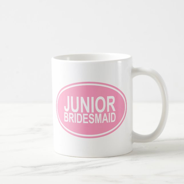 Yngre brudtärna som gifta sig ovala rosor kaffemugg (Höger)