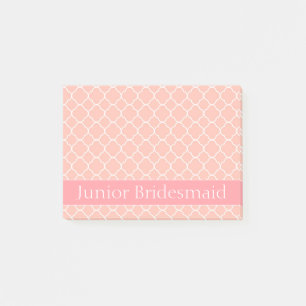 Yngre brudtärnarosor och vit post-it block