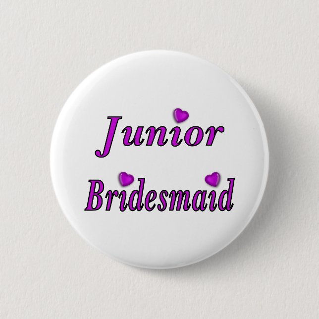 Yngre för brudtärna kärlek enkelt knapp (Framsida)