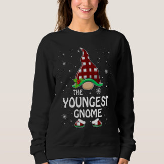 Yngsta Gnome Buffalo-rutig Matchande Familj Jul T Shirt