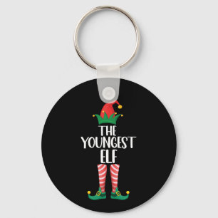 Yngsta tomte som matchar familjens julfest nyckelring
