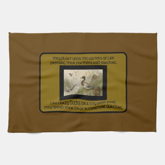 YNOTME Monotone Quacking3 Kökshandduk (Horisontell)