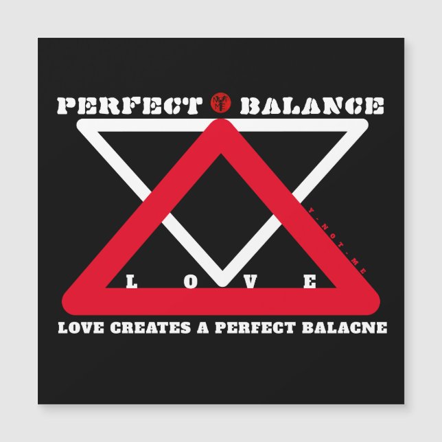 YNOTME PERFEKT BALANS 4b3 Magnetisk kort (Framsida)