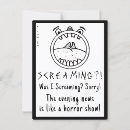 YNOTME SCREAMING HEAD NEWS VYKORT