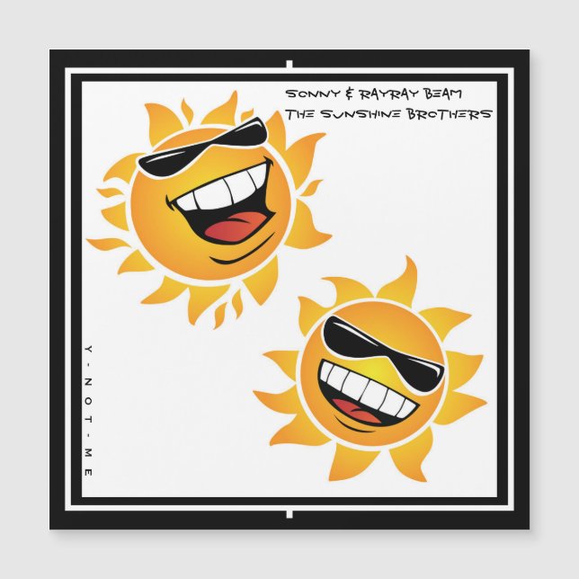 YNOTME SUNSHINE BROTHERS Magnetic Card (Framsida)