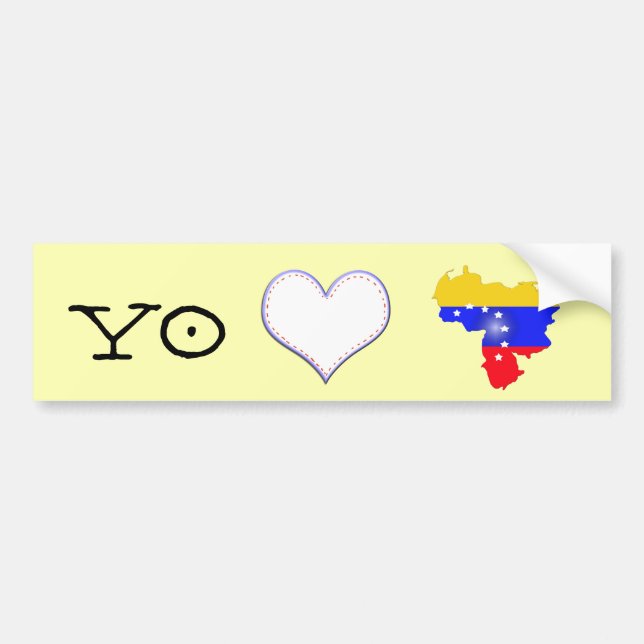 Yo amo a Venezuela med venezuela flagga Bildekal (Framsidan)
