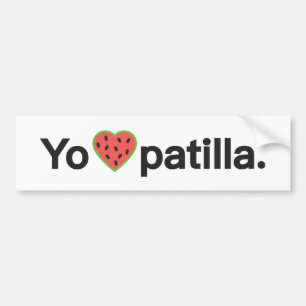 Yo amo Patilla Bumper Sticker Bildekal