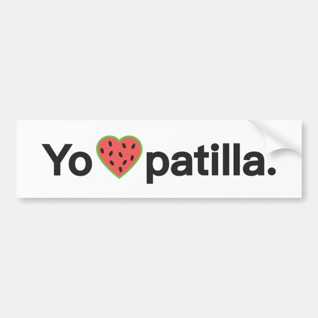Yo amo Patilla Bumper Sticker Bildekal (Framsidan)