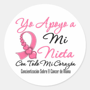 Yo Apoyo per Mi Nieta - Cáncer de Mamma Runt Klistermärke