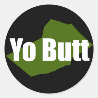 Yo Butt - Skook Sticker Runt Klistermärke