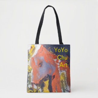 Yo Chu Art Parrot Tote Tygkasse