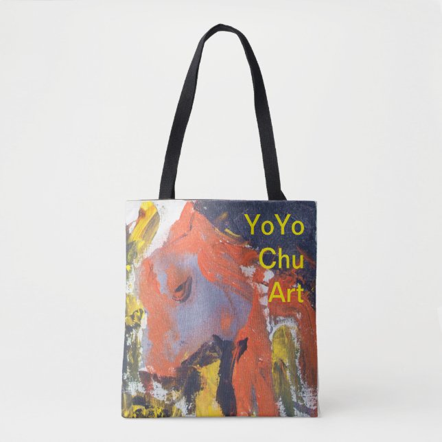 Yo Chu Art Parrot Tote Tygkasse (Framsida)