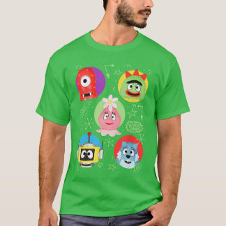 Yo Gabba Gabba Färgglada Vänner med DoodlesV Show T Shirt