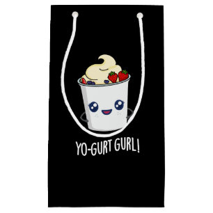 Yo-gurt Gurl Funny Yogurt Pun Mörk BG