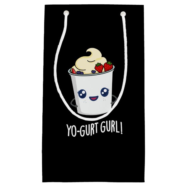 Yo-gurt Gurl Funny Yogurt Pun Mörk BG (Framsidan)