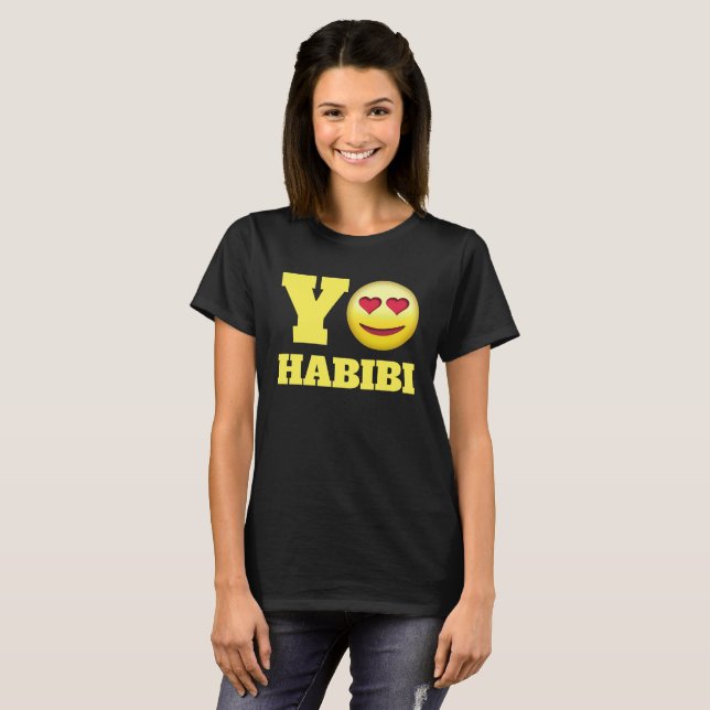 Yo Habibi arabiska T Shirt (Hel framsida)