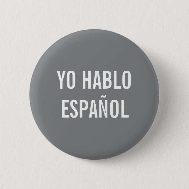 YO HABLO ESPAÑOL I TALAK SPANISH HELP-KNAPP KNAPP (Framsida)