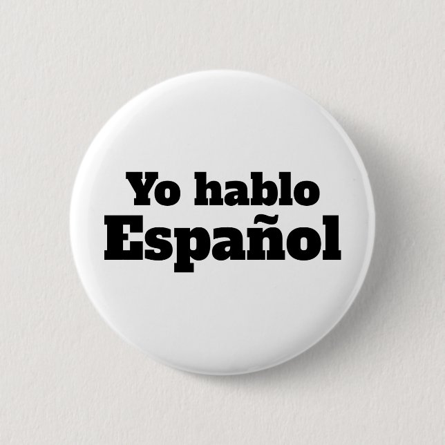 Yo hablo español - Jag talar spanska stift Knapp (Framsida)