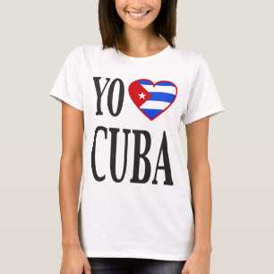 Yo hjärtaKuba (jag älskar Kuba), med kubansk Tee Shirt