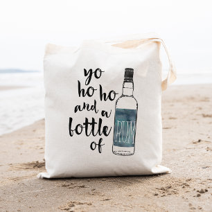 Yo Ho Ho Flaska of Rum Tote Bag Tygkasse
