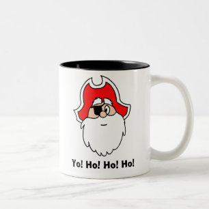 Yo! Ho! Ho! Ho! Santa piratmugg Två-Tonad Mugg
