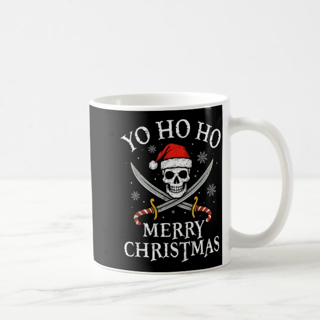Yo Ho Ho Merry Christmas Holiday Rate Santa Hat Bo Kaffemugg (Höger)