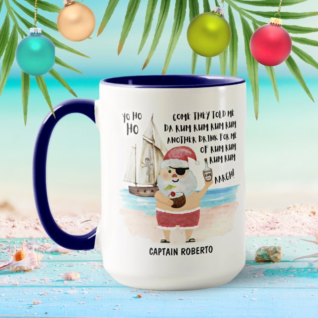 Yo Ho Ho Pirat Santa Frakt Rum jul Mugg (Skapare uppladdad)