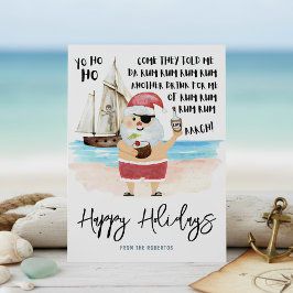 Yo Ho Ho Pirat Santa Rom Strand Jul Julkort