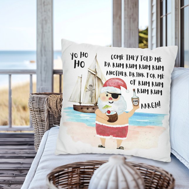 Yo Ho Ho Pirat Santa Romjul  Kudde (Skapare uppladdad)