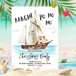 Yo Ho Ho Pirat Tomten Jul Inbjudningar