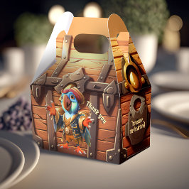 Yo-Ho-Ho-Pirat Treasure Chest Folable Gift Box Presentaskar
