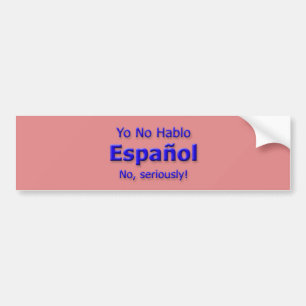 Yo ingen Hablo Espanol bildekal