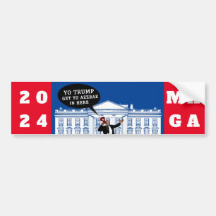 YO Kom Back Trump 2024   Whitehouse ULTRA MAGA Bildekal