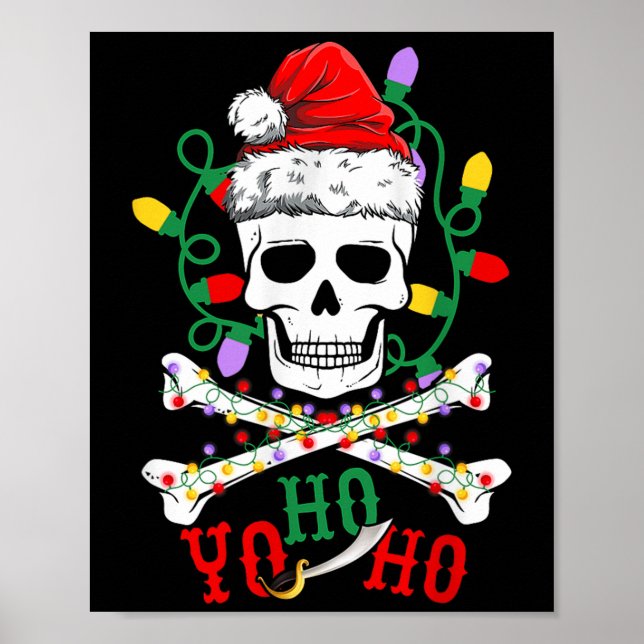 Yo S Ho Rate Boat Cruise Xmas Skull Crossbones Chr Poster (Framsidan)