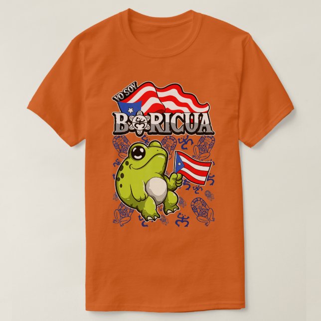 Yo Soy Boricua Puerto Rico Animals Coqui Frog T Shirt (Design framsida)