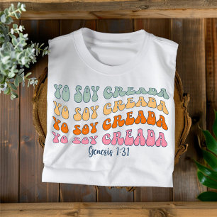 Yo Soy Creada Distressed kristen spansk t-shirt