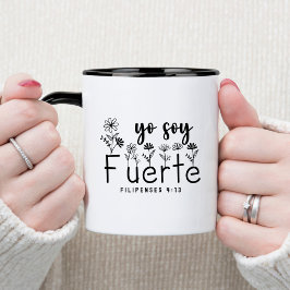 Yo Soy Fuerte spansk kristen kaffemug Mugg