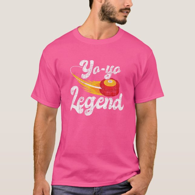 Yo Yo Legend Yoyo Master Tricks Competition Pasti T Shirt (Framsida)