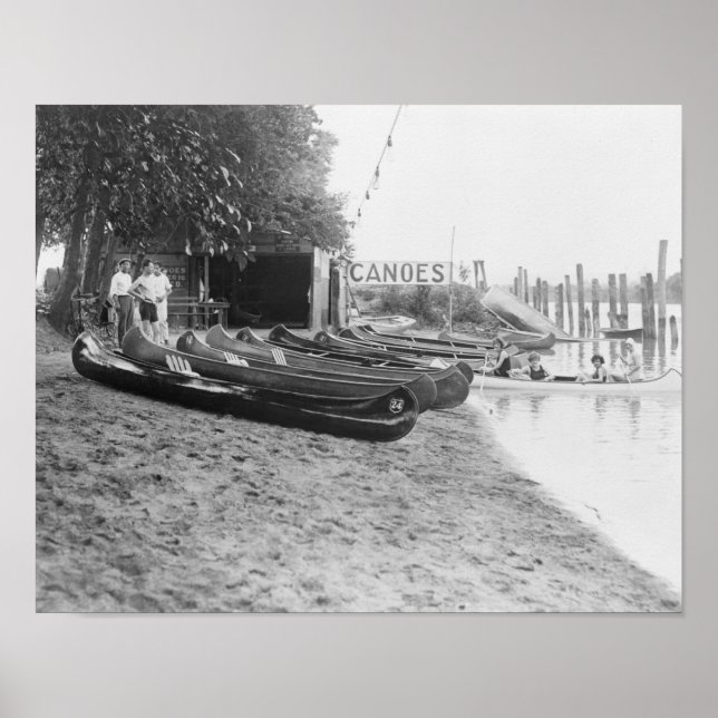 Yocum Canoe House, Arlington Beach Park Poster (Framsidan)