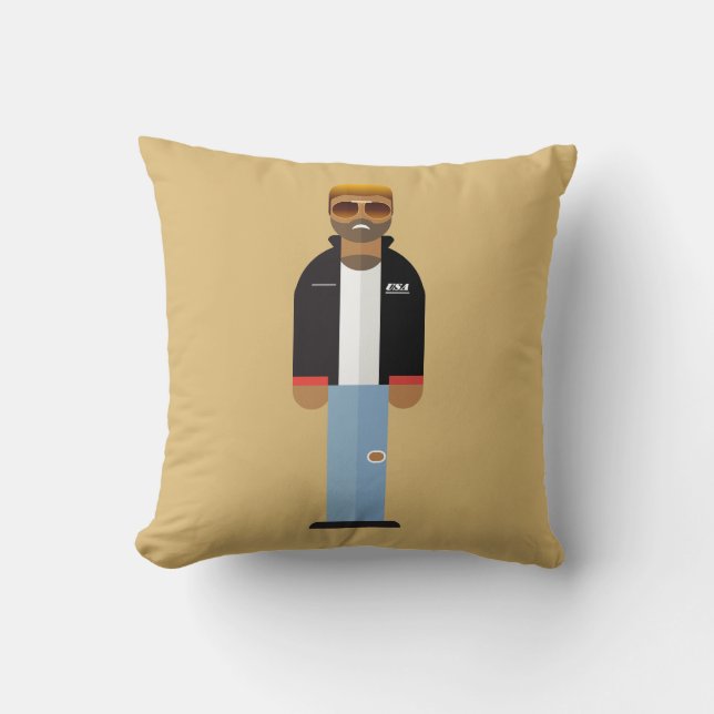 Yog – Retro Pop Icon Throw Pillow Kudde (Framsida)