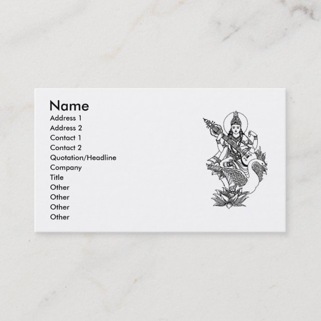 yoga300-25g2 namn, adress 1, adress 2, Conta… Visitkort (Framsida)